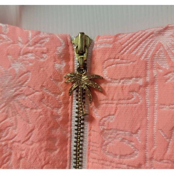 Lilly Pulitzer Peachy Pink Word On The Street Jacqua Dress S:10 - Picture 7 of 12